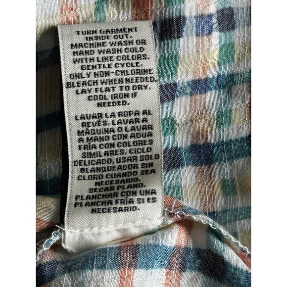 Zac & Rachel XL Gingham Plaid Cottagecore Blouse Top NWOT - Picture 5 of 8